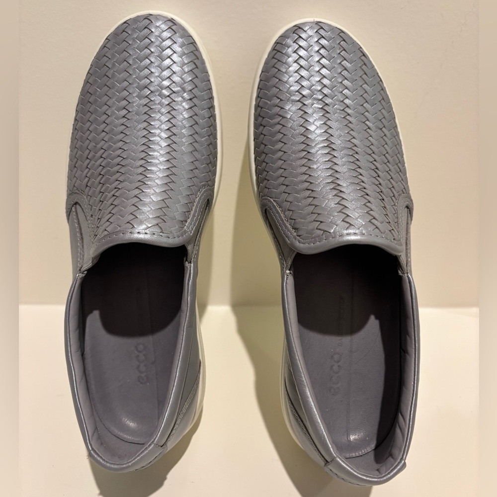 Womens Ecco SOFT 7 slip on blue metallic size 39 - Picture 3 of 6